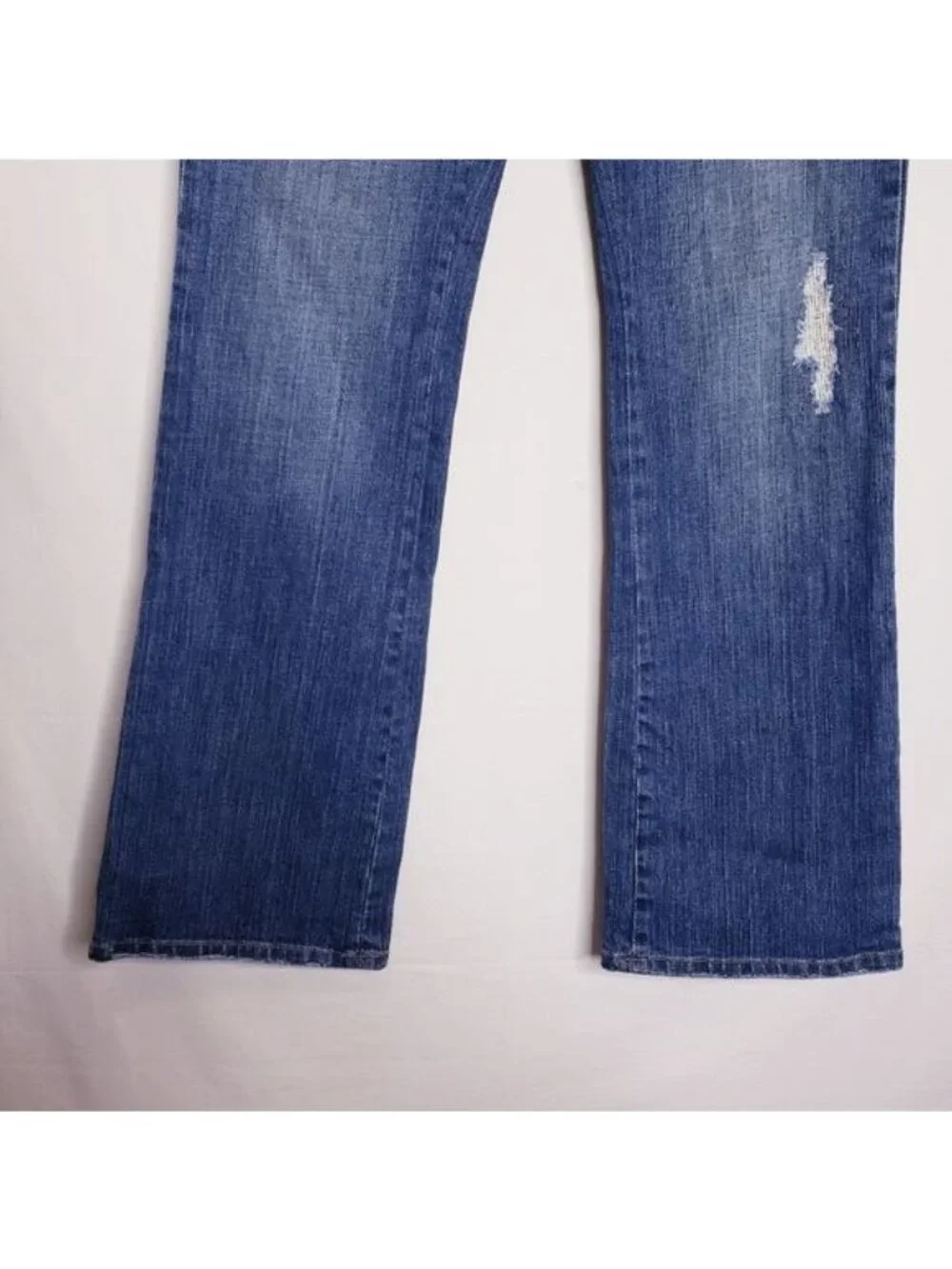 American Eagle Stretch Boot Beaded Distressed Bootcut Jeans Y2K Women's Size 6
